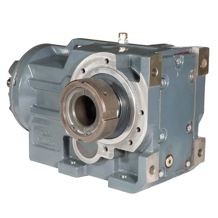 Reductor helicoidal cónico de ángulo recto Falk Ultramite UB con engranaje biselado.